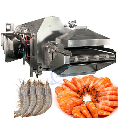 Parne ogrzewanie krewetki Maszyna do gotowania Energooszczędne ogrzewanie Taśmy przenośnikowe Sushi krewetki