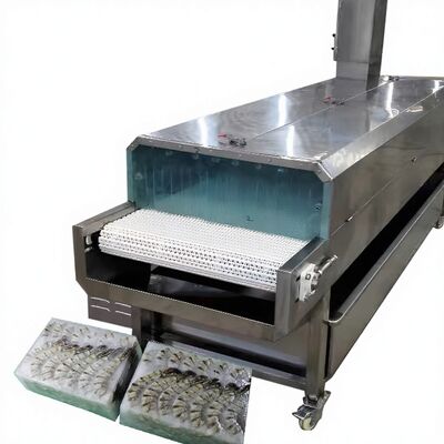 Dobra cena. CE Automatyczna maszyna do odlewania mrożonej ryby, krewetek, przetwórstwa owoców morza, 380V 50Hz Automatyczny separator tac w Internecie