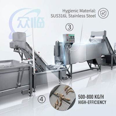 Dobra cena. Energy Saving Shrimp Deheading Sorting Machine SUS304 Stainless Steel 1200-1800KG 7.5KW 380V w Internecie