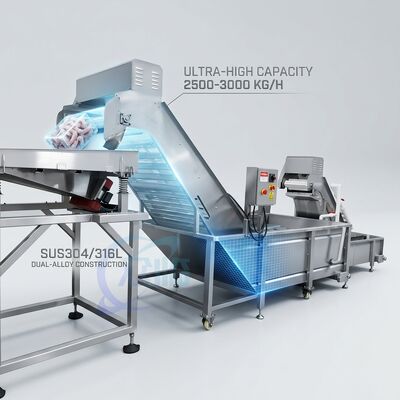 Dobra cena. Niestandardowa maszyna do przetwarzania krewetek Precyzja SUS316 2000-2500KG 0,8KW 60Hz dla fabryki przetwórstwa żywności w Internecie