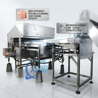 Dobra cena. Low Noise Prawn Head Removal Machine Hygienic SUS304 2500-3000KG 2.2KW 50Hz For Fish Processing Plant w Internecie