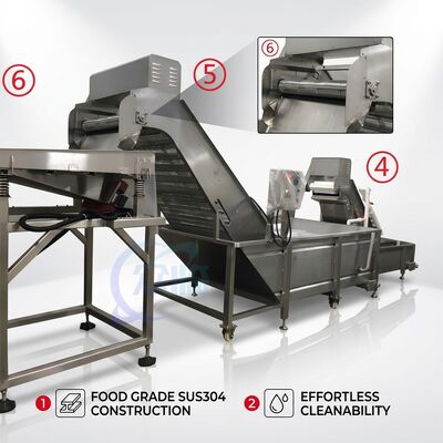 Dobra cena. Robust Shrimp Processing Machine Hygienic SUS304 1000-1500KG 5.5KW 220V For Frozen Food Factory w Internecie