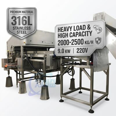 Dobra cena. Commercial Shrimp Deheading Machine SUS304 800-1000KG 11.7KW 380V For Seafood Factory w Internecie